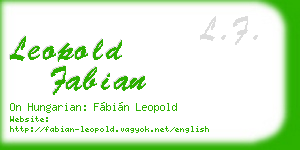 leopold fabian business card