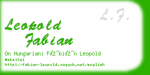 leopold fabian business card